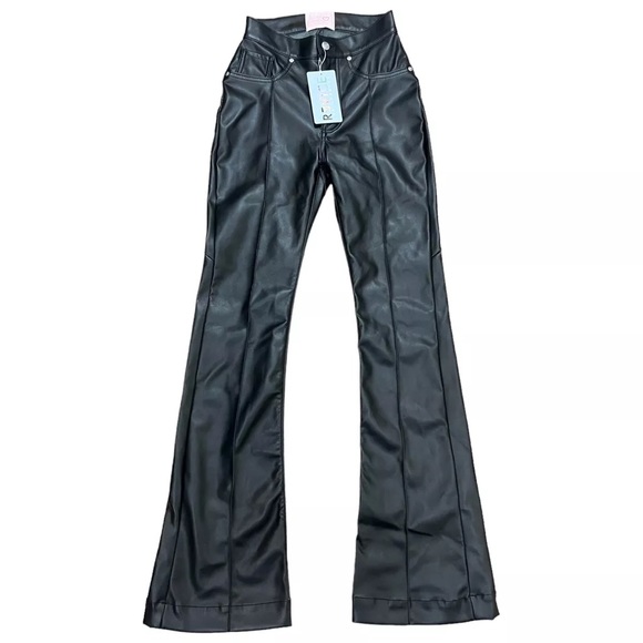 REVICE DENIM LEATHER PANTS NWT - Picture 6 of 6